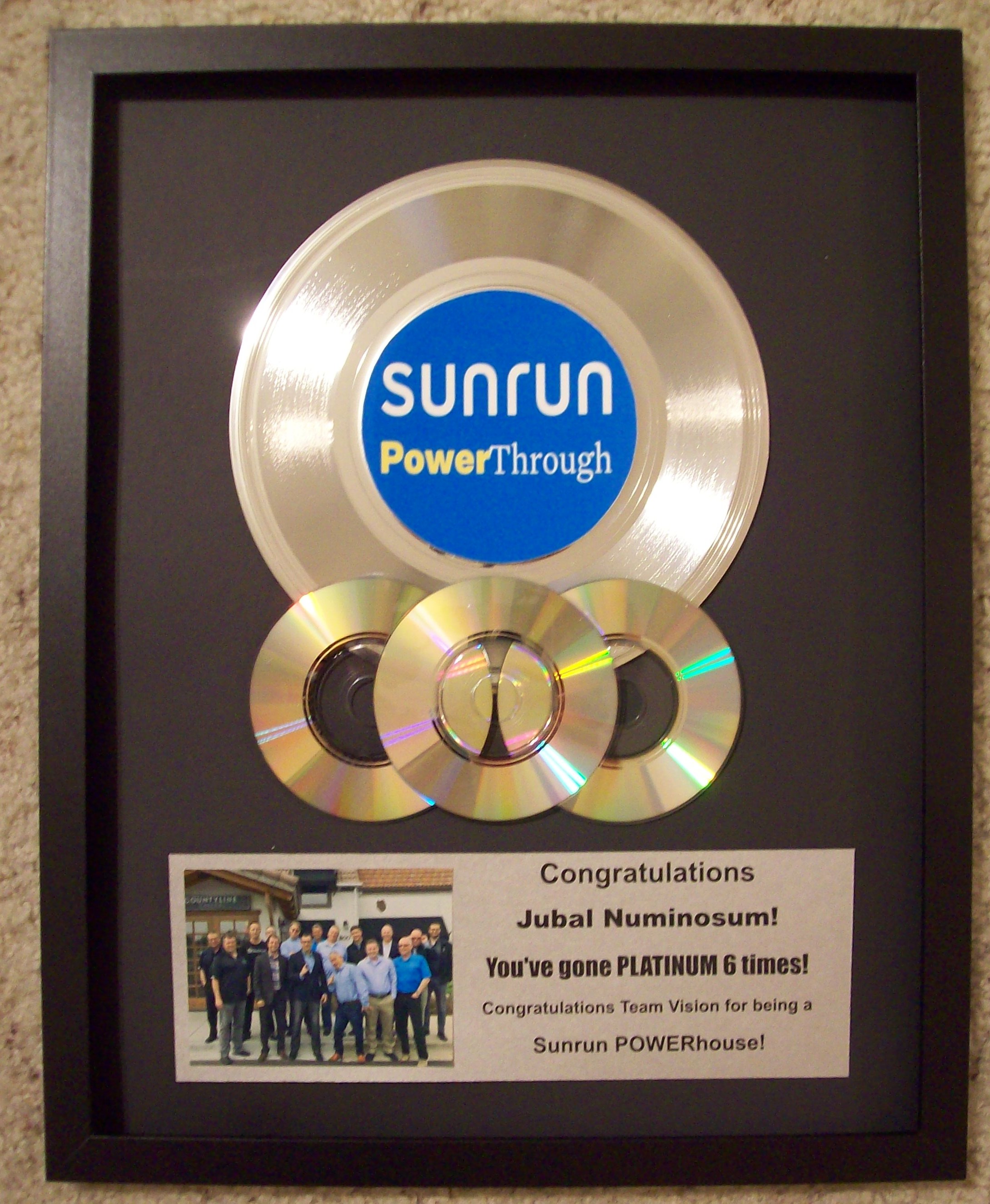 Image for Platinum Custom 45rpm Award w/CD's